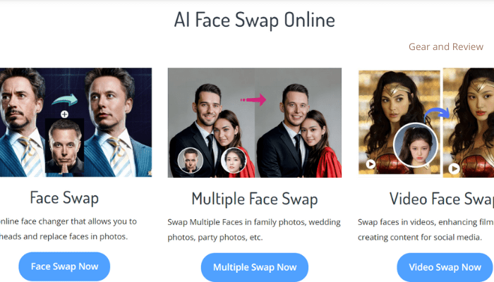 Remaker AI Face swap feature