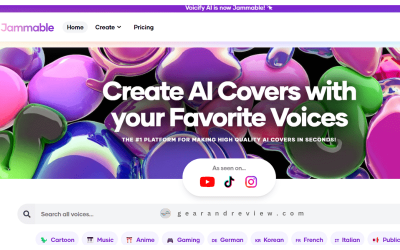 Voicify AI homepage